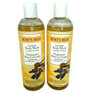2x Burt’s Bees Calming Body Wash Lavender & Honey 12 Oz Ea